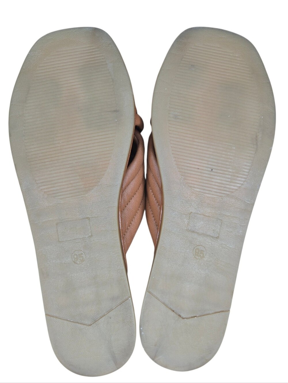 Seychelles Womens Tan Brown Word For Word Leather Criss Cross Slide Sandals 9.5 View 5